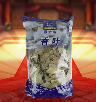 廚之選(HORECA SELECT)香葉產(chǎn)自云南昆明400g每袋，本產(chǎn)品選用的是上等的香葉為原料精心制作而成，品質(zhì)天然，口味純正，保證優(yōu)質(zhì)的質(zhì)量。本產(chǎn)品采用的是塑料質(zhì)地包裝，簡潔大方，食用簡單，是您廚房的好幫手。本產(chǎn)品的葉片深綠色，呈橢圓形，富含濃郁的葉子香味，做菜時放入，別具一番風味。