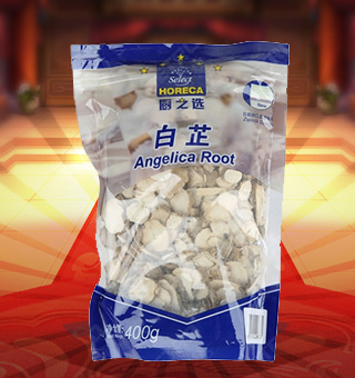 廚之選(HORECA SELECT)白芷產(chǎn)自廣西桂林400g每袋，選用上等的白芷為原料精心制作而成，品質(zhì)天然，口味純正。斷面白色，粉性足，味辛性溫，安全無污染，食用放心健康。經(jīng)現(xiàn)代先進的工藝加工制作，使營養(yǎng)充分保留，深受消費者的喜愛。