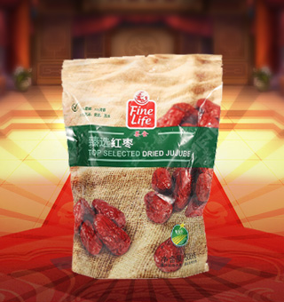 薈食(FINE LIFE)臻選紅棗產(chǎn)自河北滄州500g每袋，精選優(yōu)質(zhì)河北滄州紅棗為原料，經(jīng)先進工藝精心制作而成，色澤亮麗，肉質(zhì)飽滿，輕松享受。 
