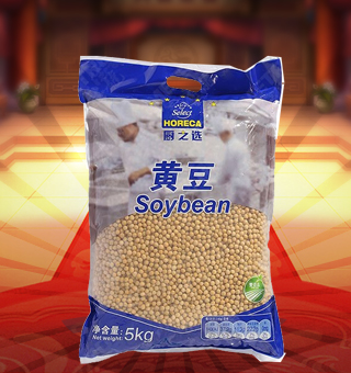 廚之選(HORECA SELECT)黃豆產(chǎn)自吉林白城5kg每袋，精選優(yōu)質(zhì)黃豆，粒大色黃、飽滿渾圓，用清水洗凈后，炒、煮、燉均可，還可制成豆?jié){飲用。富含人體所需的多種維生素、礦物質(zhì)及微量元素，營養(yǎng)美味，深受廣大消費者的認(rèn)可與喜愛。
