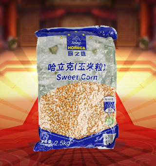 廚之選HS哈立克(玉米粒)產(chǎn)自吉林白城2.5kg每袋，精選優(yōu)質(zhì)純天然玉米粒為原材料，經(jīng)人工清洗去雜等多道工序，精心制作而成。質(zhì)地干燥，味鮮香濃，入口香鮮，特有的醇香，品質(zhì)有保障，受眾人喜愛。采取獨特配方，含有豐富營養(yǎng)，使用方便，美味可口，深受廣大消費者青睞。